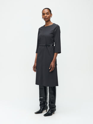 Marlou Dress Technical Jersey | Dark Grey