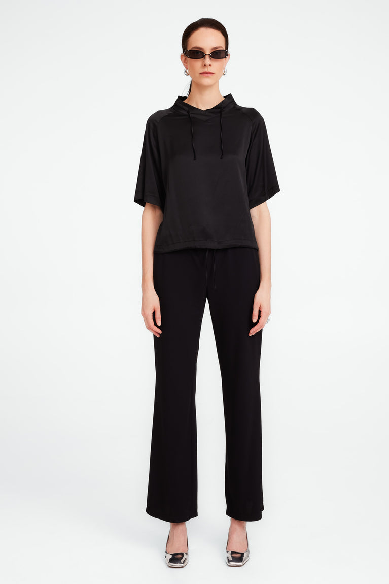 Carola structure technical jersey pants | Black