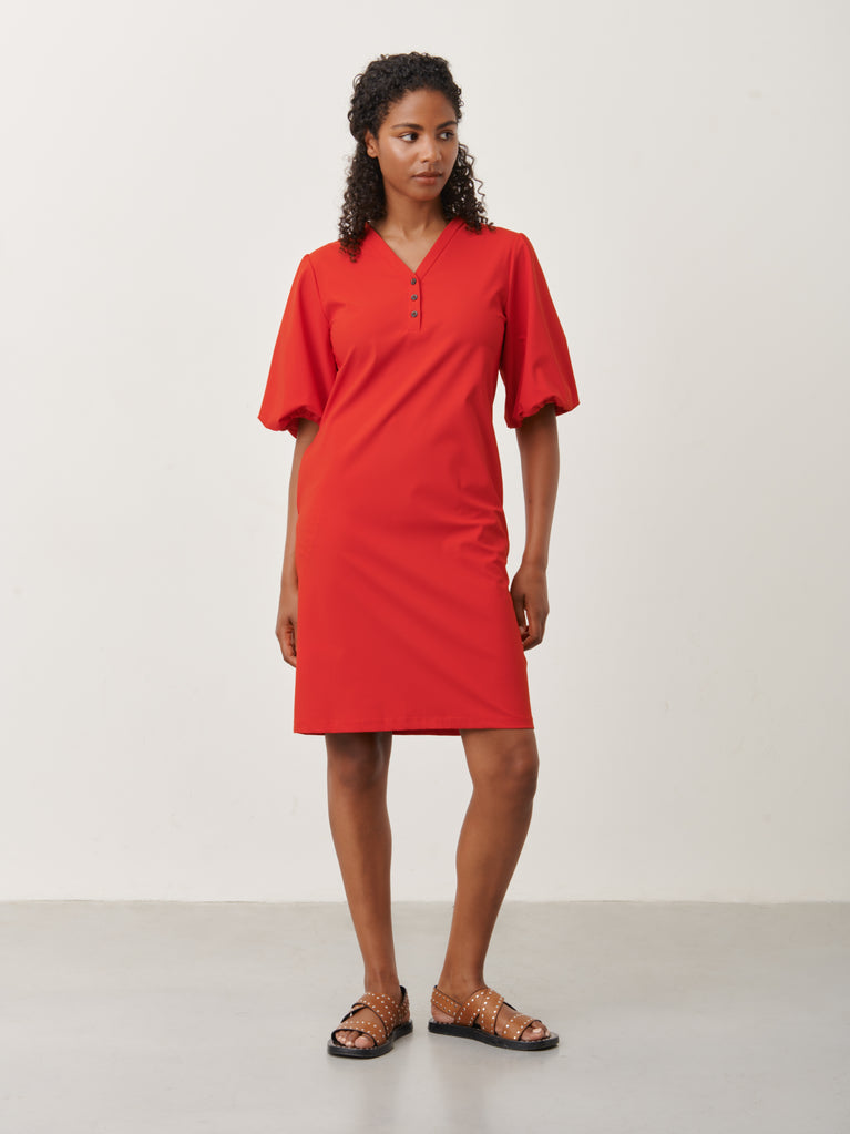 Ava Dress Technical Jersey | Red