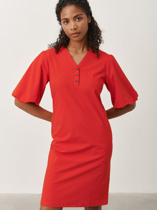 Ava Dress Technical Jersey | Red