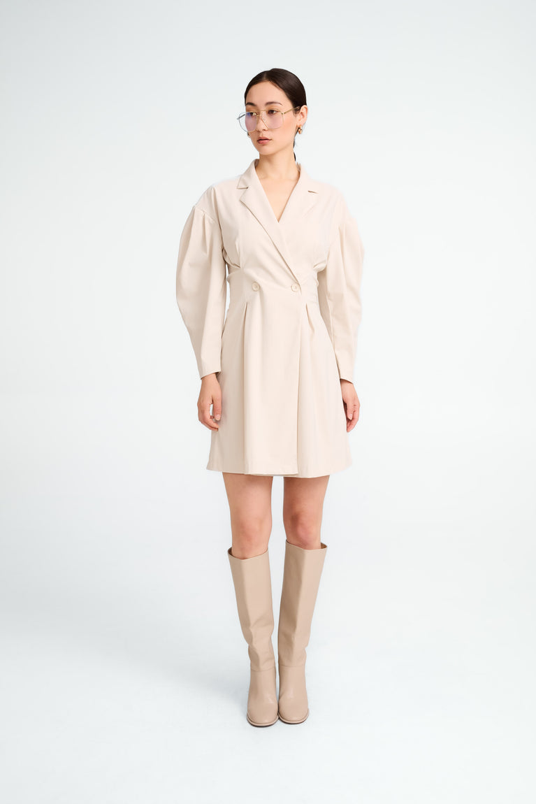 Kansas strech tech jersey dress | Light Sand