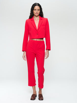 Estele structure technical jersey blazer | Red