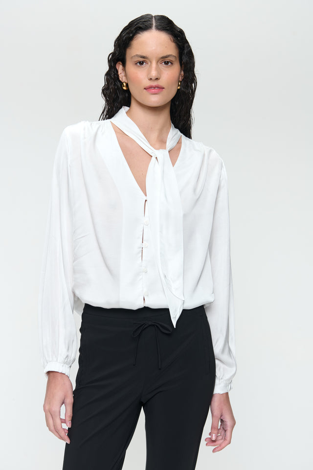 Anija rayon viscose blouse | White