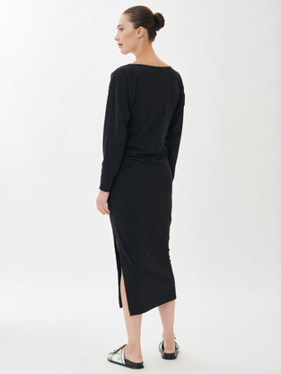 Dion Dress Technical Jersey | Black