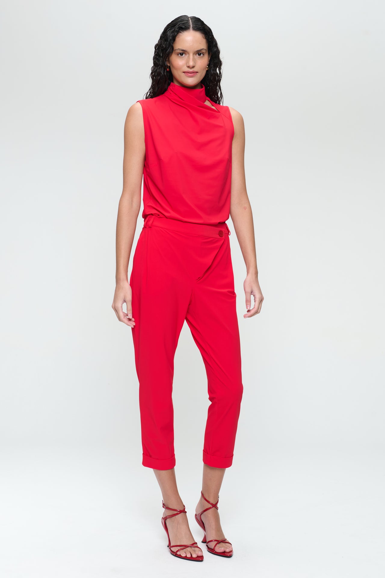 Valentine structure technical jersey pants | Red