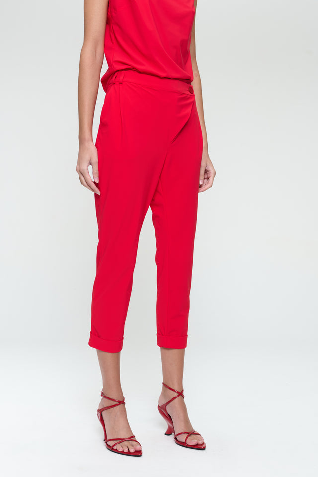 Valentine structure technical jersey pants | Red