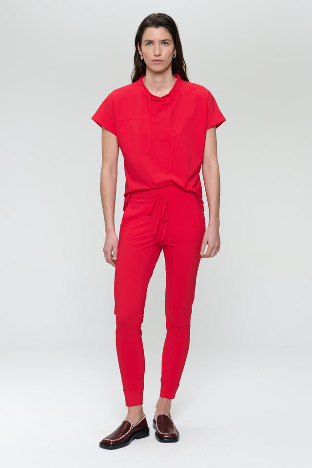 John strech technical jersey pants | Red