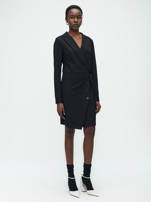 Naomini Dress Technical Jersey | Black