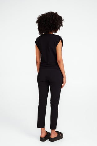 Lenny structure technical jersey pants | Black