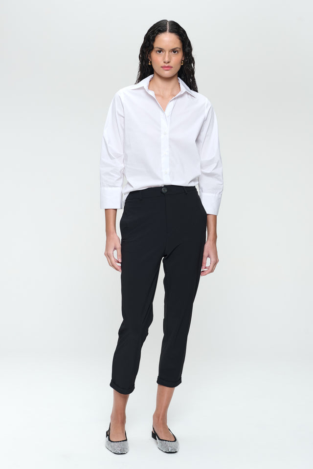 Iva cotton poplin blouse | White