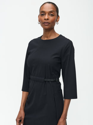 Marlou Dress Technical Jersey | Black