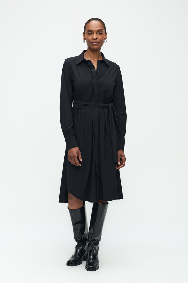 Layla Dress Technical Jersey | Black