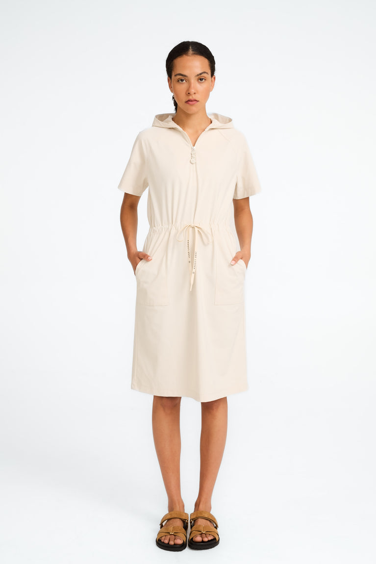 Evi dress strech technical jersey | Light Sand