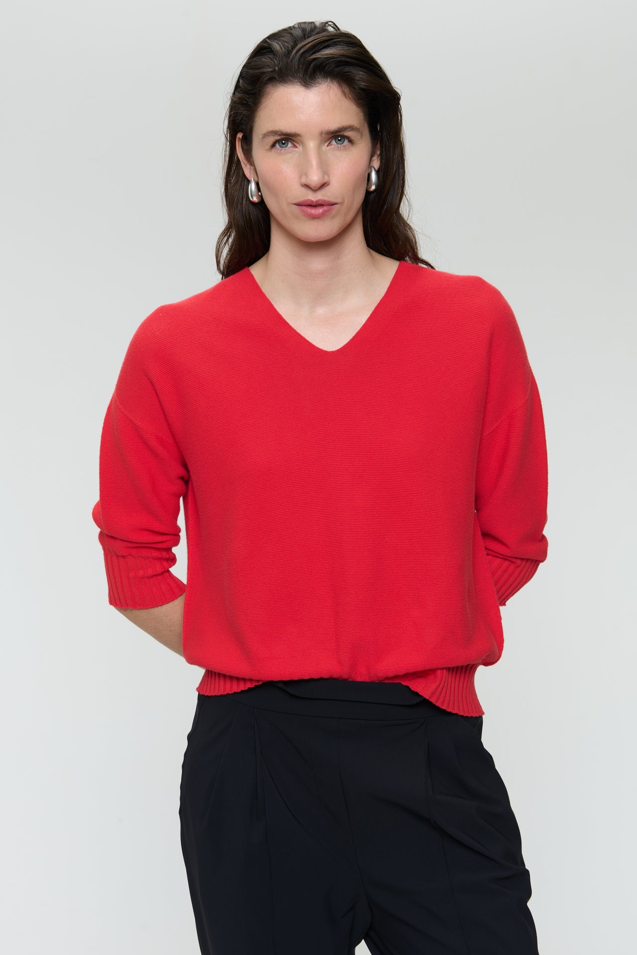 Seamless cotton pullover 317 | Corallo