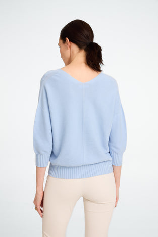 Seamless cotton pullover 317 | Azzurro