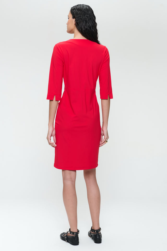 Martinas strech technical jersey dress | Red