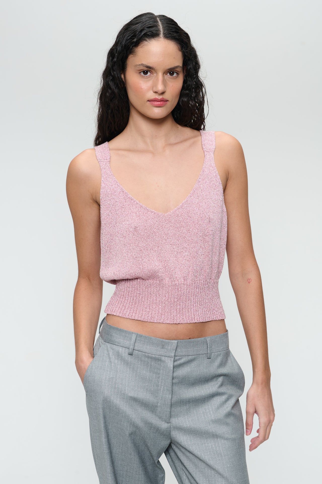 Lurex shiny top 25012 | Shiny Rose