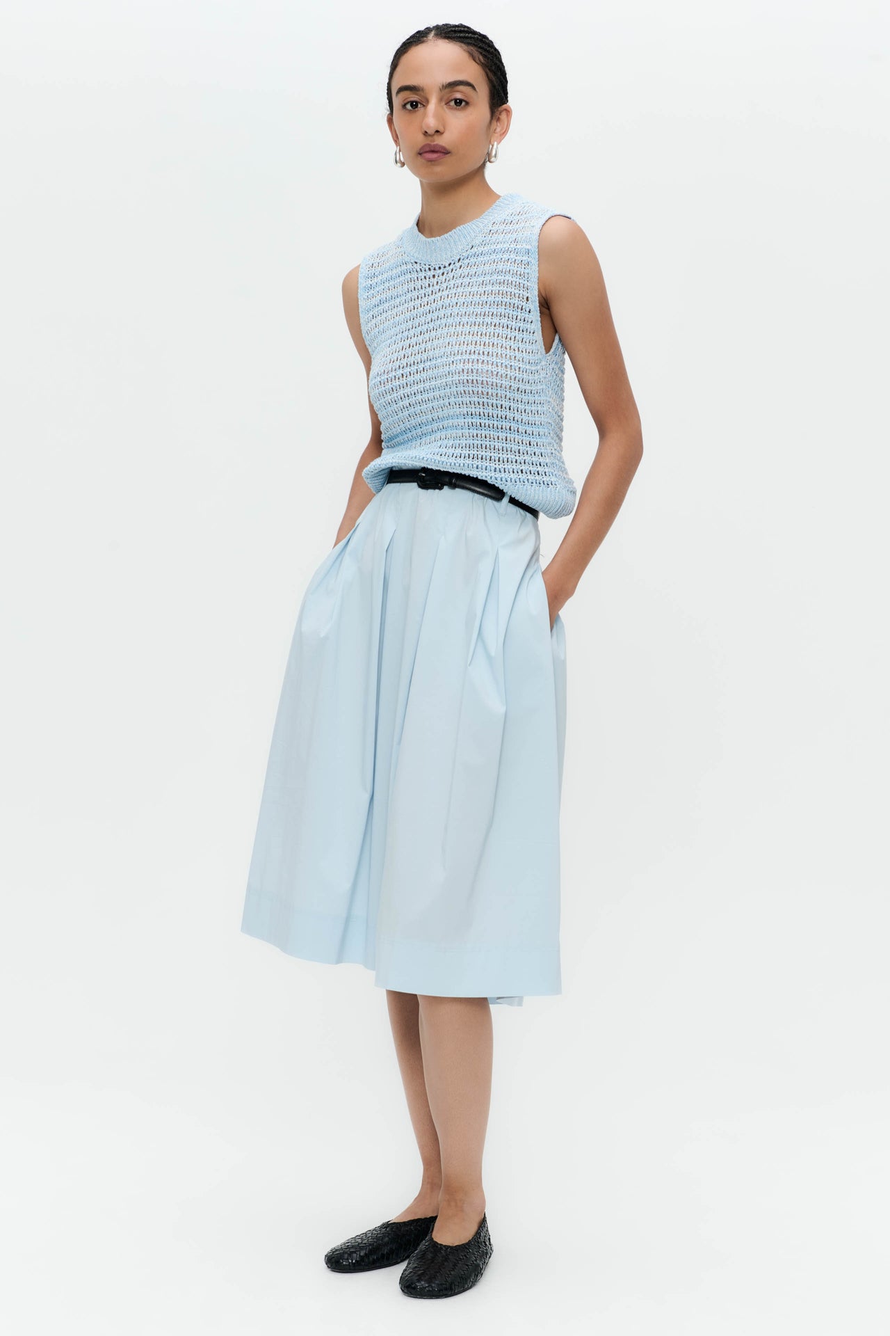 Timy poplin skirt | Light Blue