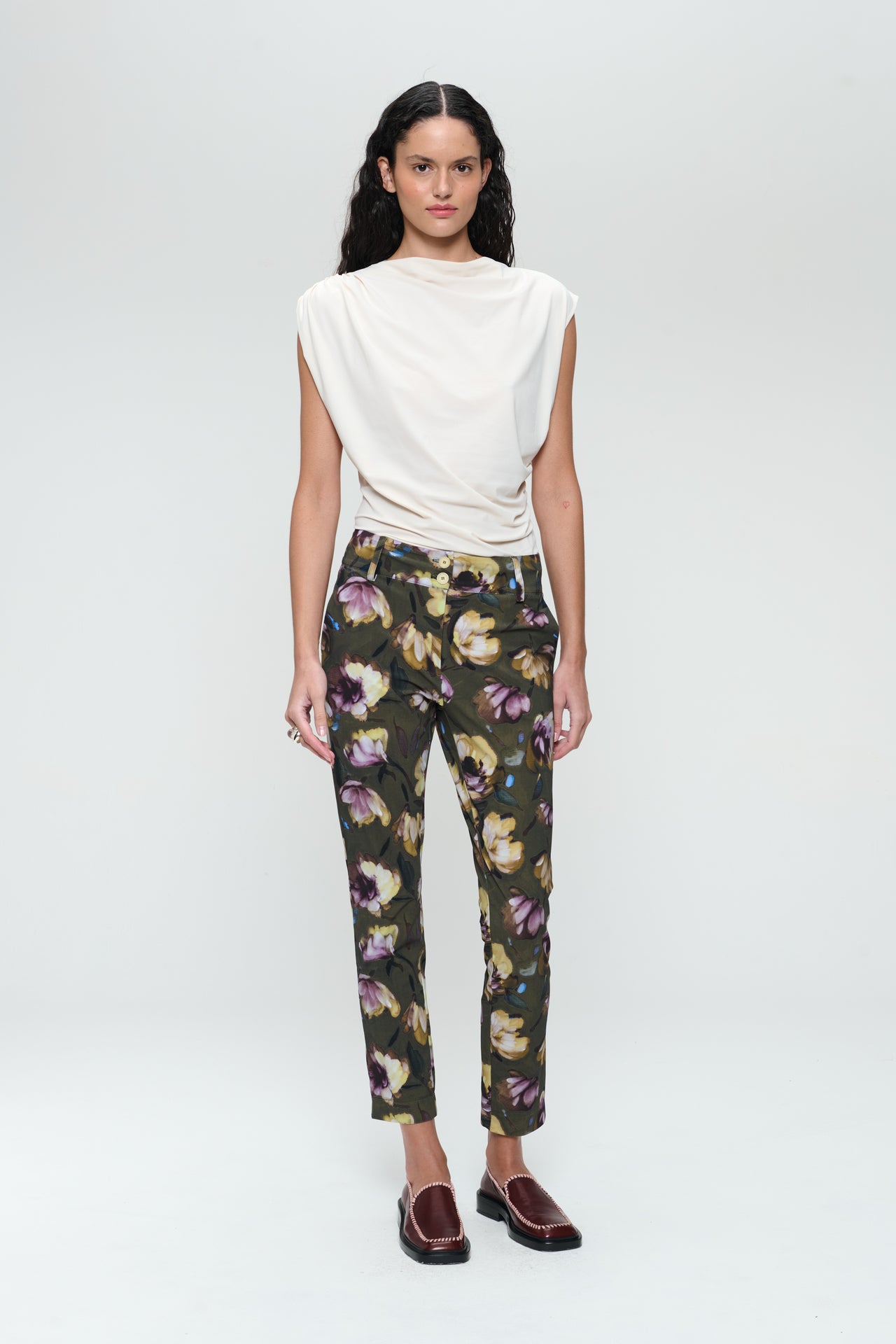 Joy print structure technical jersey pants | Multi Green