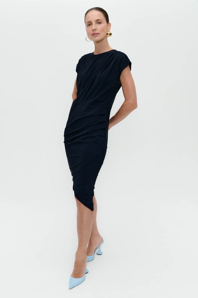 Luxor studio dress technical jersey | Blue