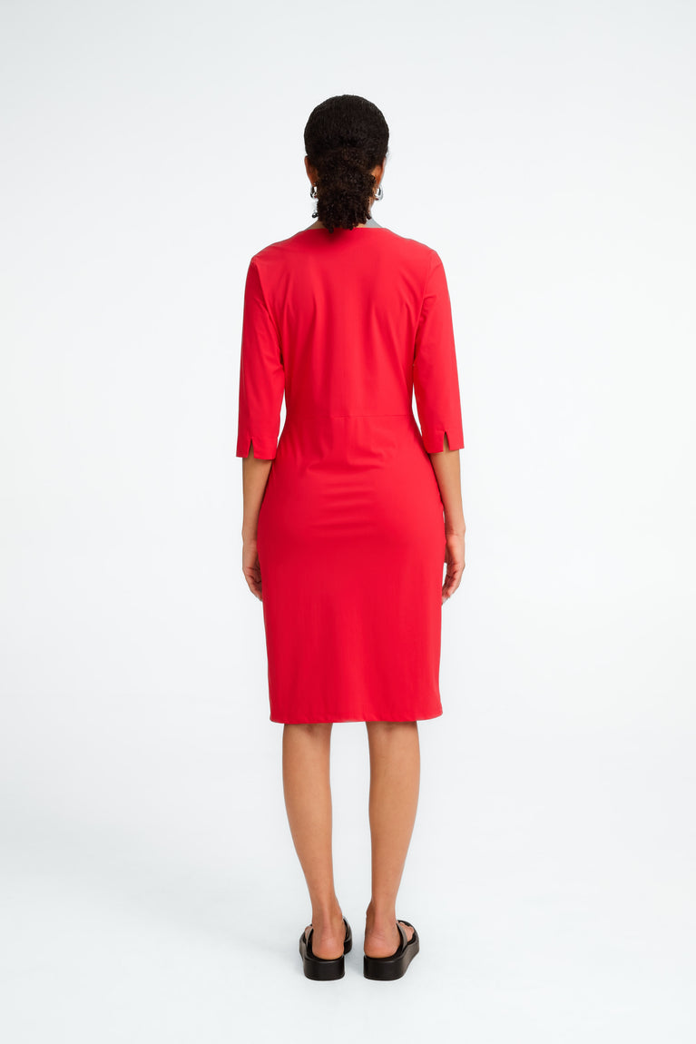 Martinas strech technical jersey dress | Red