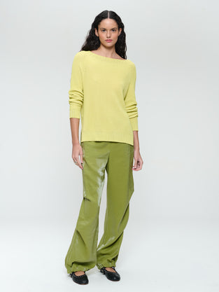 Cotton dayed pullover EU 369 | Lime