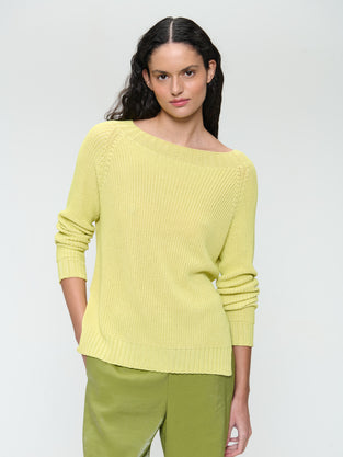 Cotton dayed pullover EU 369 | Lime