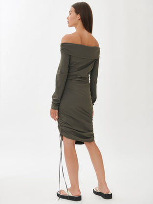 Sonia Dress Technical Jersey | Army