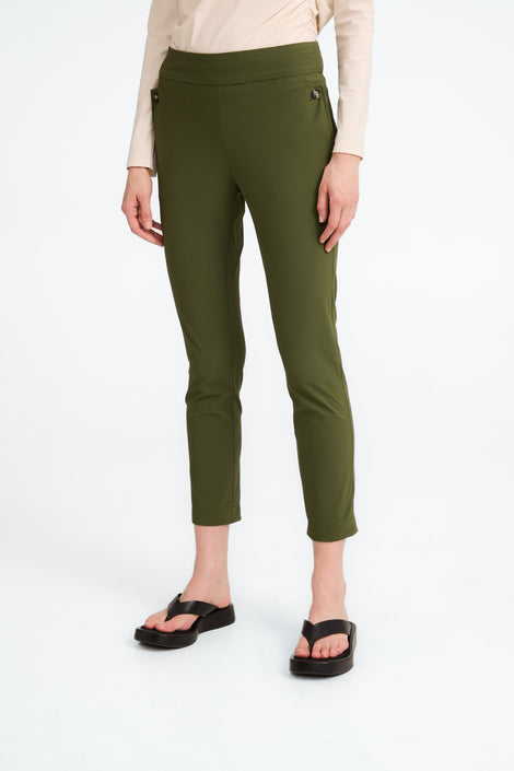 Lenny structure technical jersey pants | Oliva green