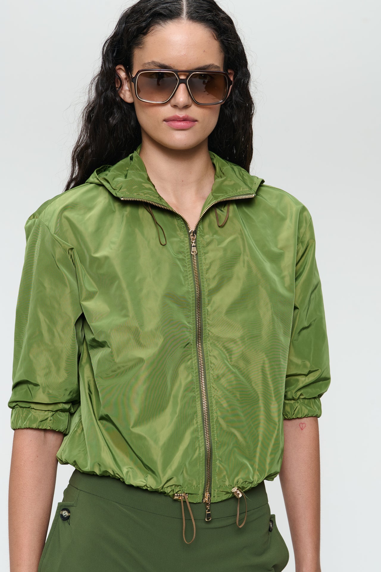 Betulla taffeta jacket | Green