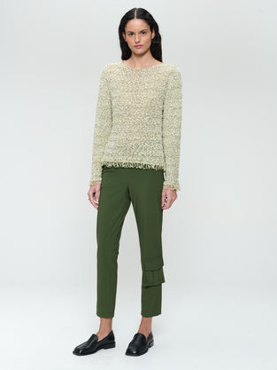 Jackard cotton pullover 9060 | Green