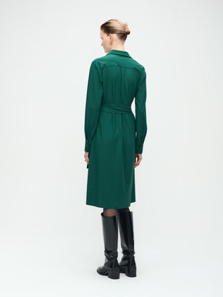 Layla Dress Technical Jersey | Green