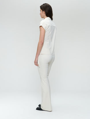 Aston strech technical jersey blouse | Light Sand