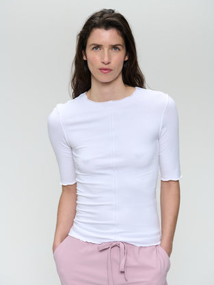 Jordan strech viscose top | White