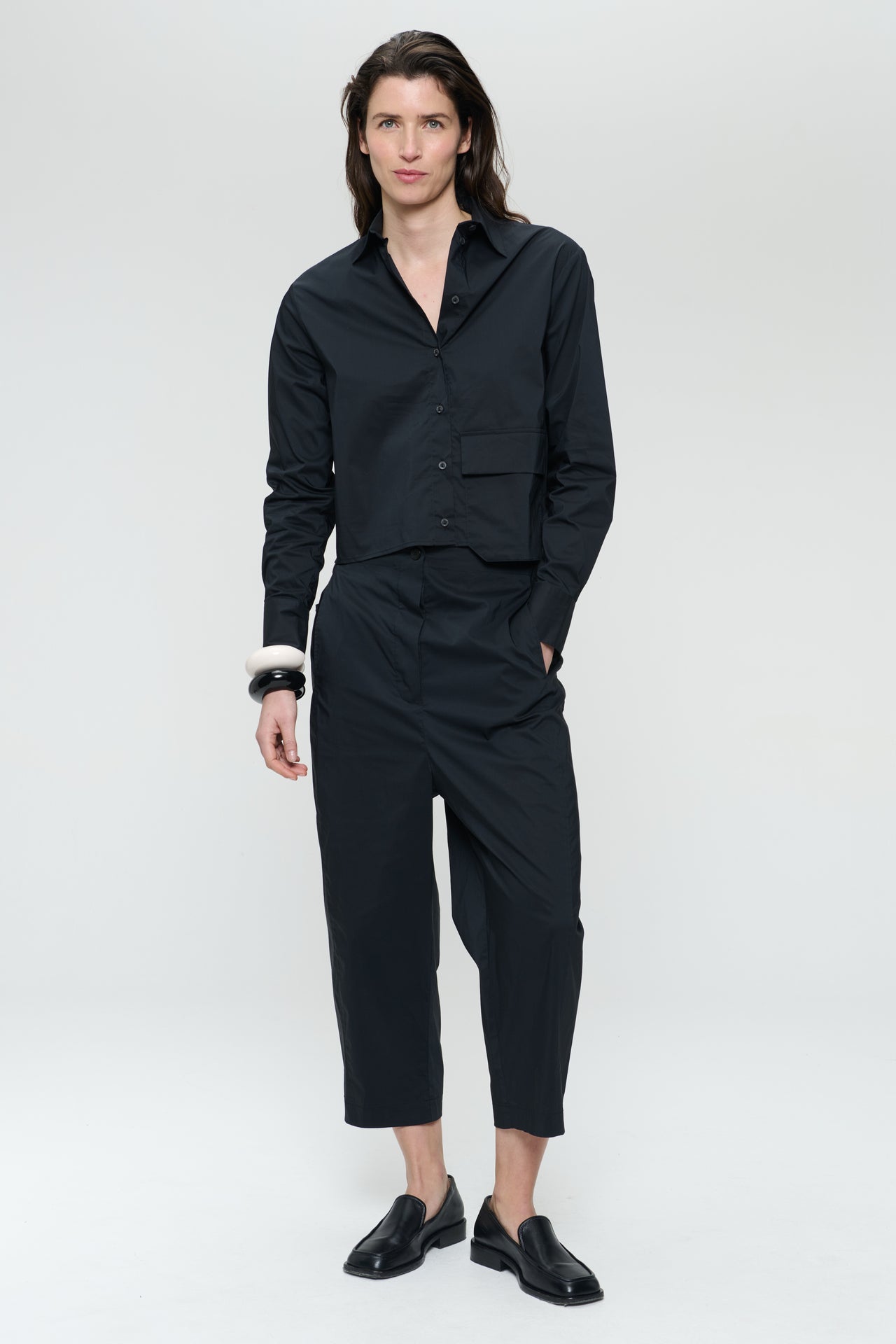 Kober cotton poplin pants | Black