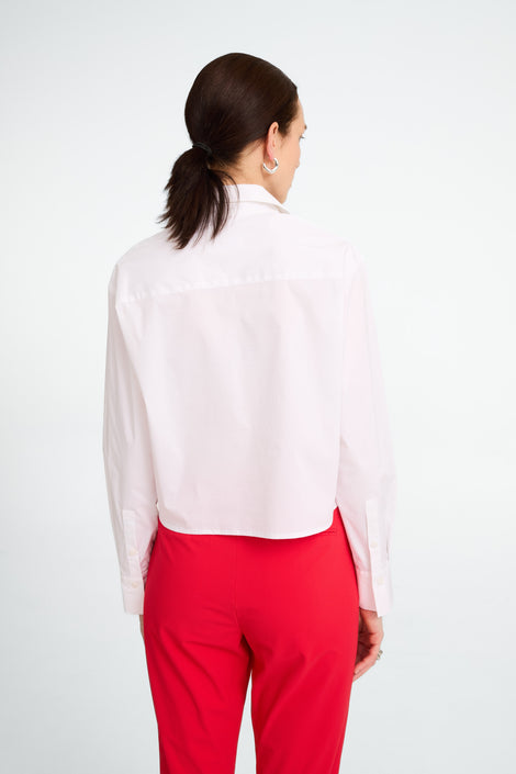 Kerry cotton poplin blouse | White