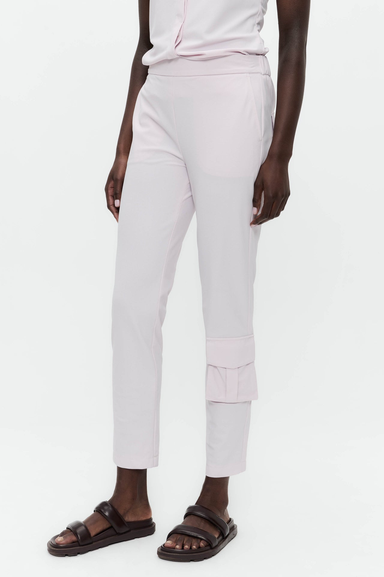 FreyN structure technical jersey pants | Light Pudra