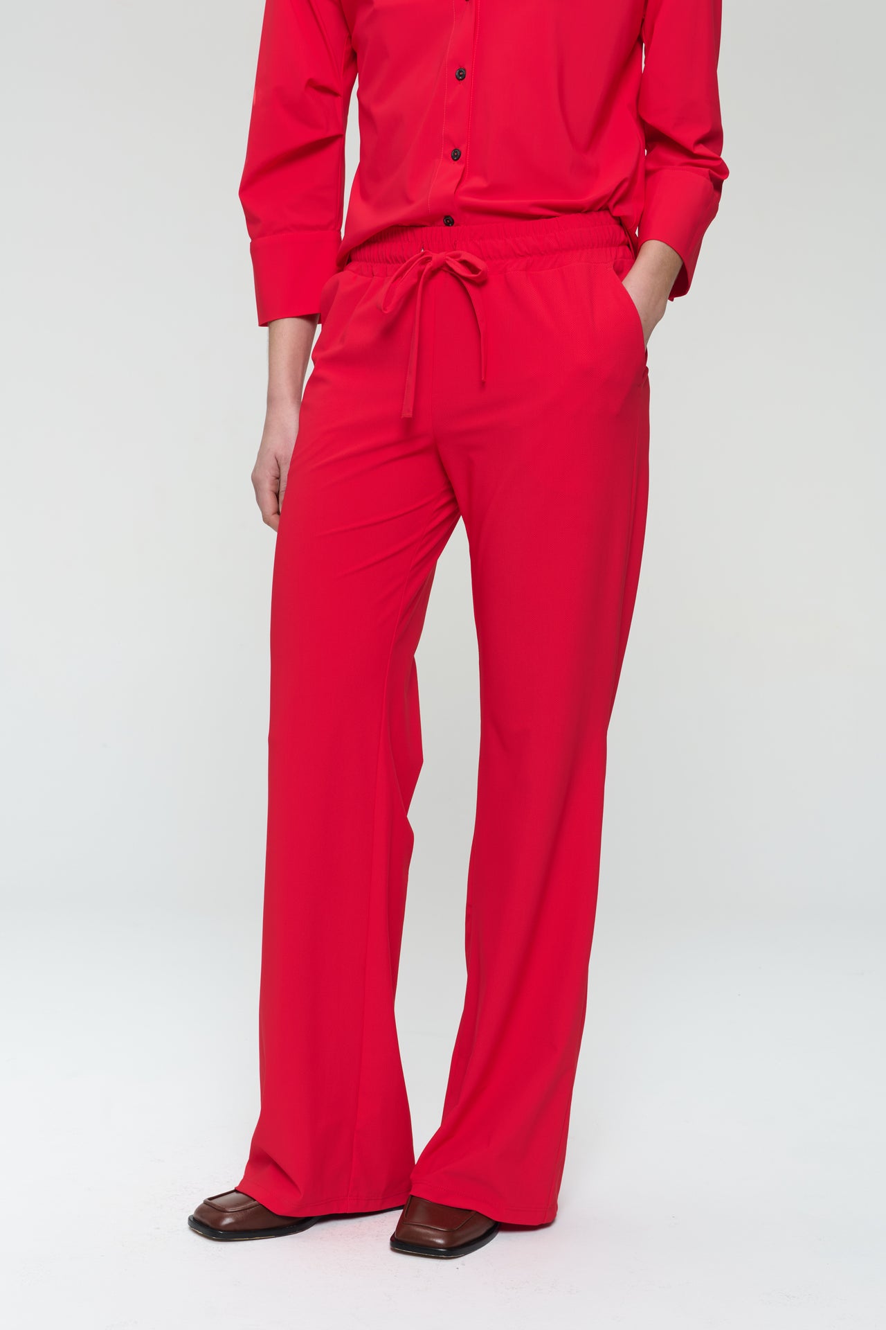 Carola structure technical jersey pants | Red