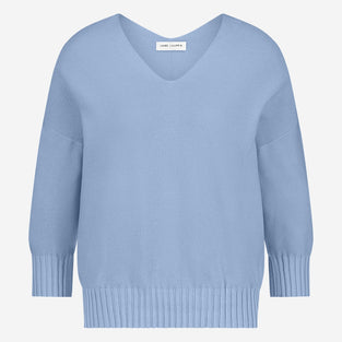 Seamless cotton pullover 317 | Azzurro