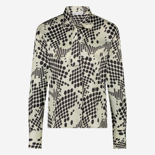 Anija printed strech viscose blouse | White