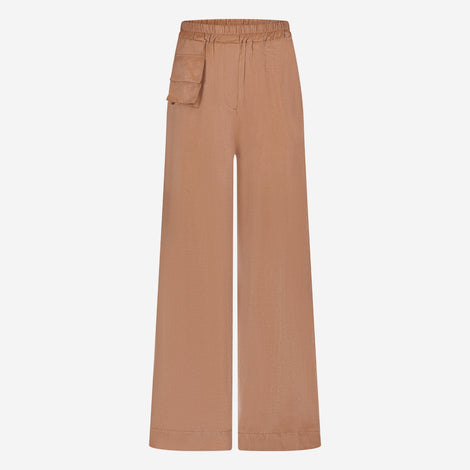 CharlyN shiny viscose pants | Brown