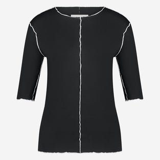 Jordan strech viscose top | Black White