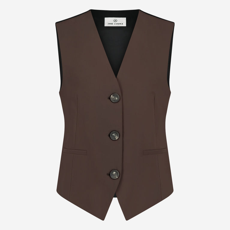 Erik Vest Technical Jersey | Dark Brown