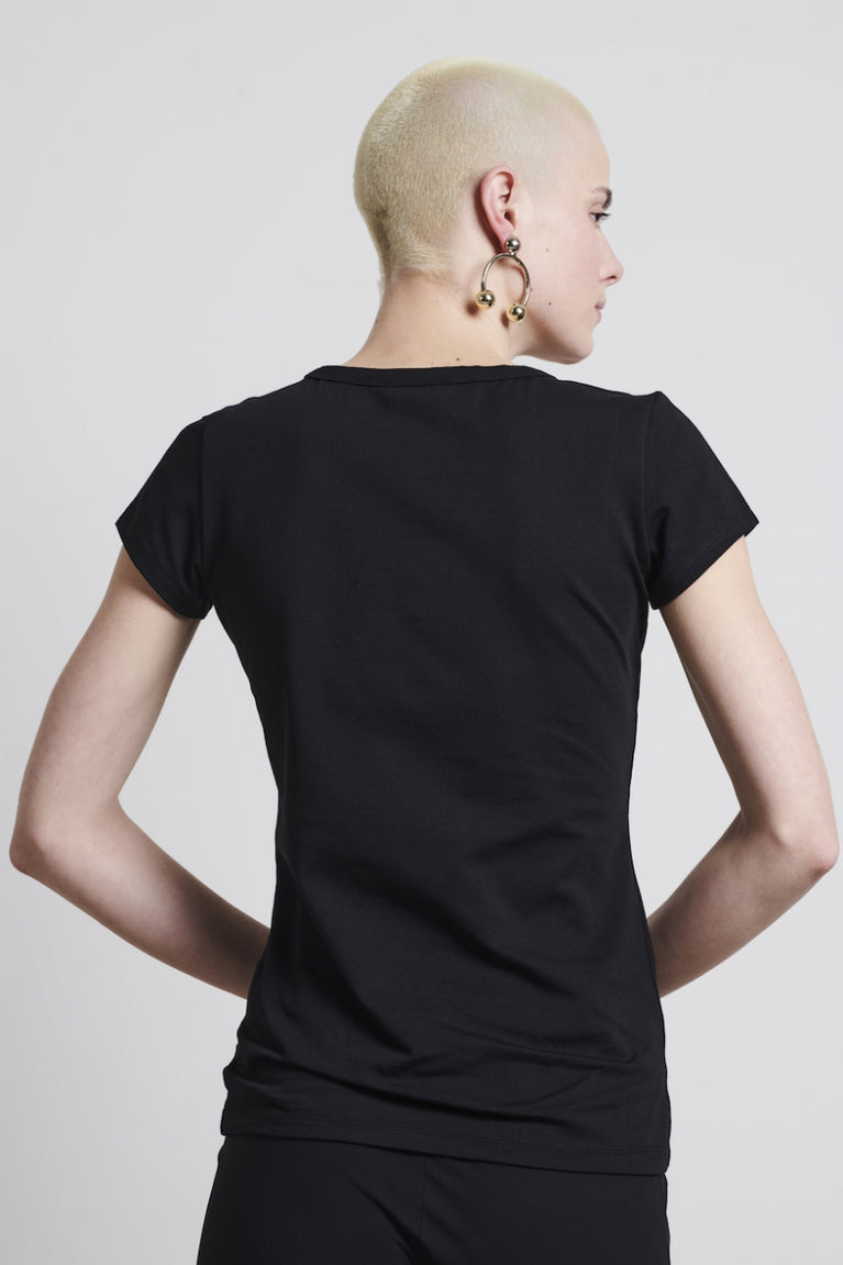 T shirt Sara easy wear Technical Jersey | Black