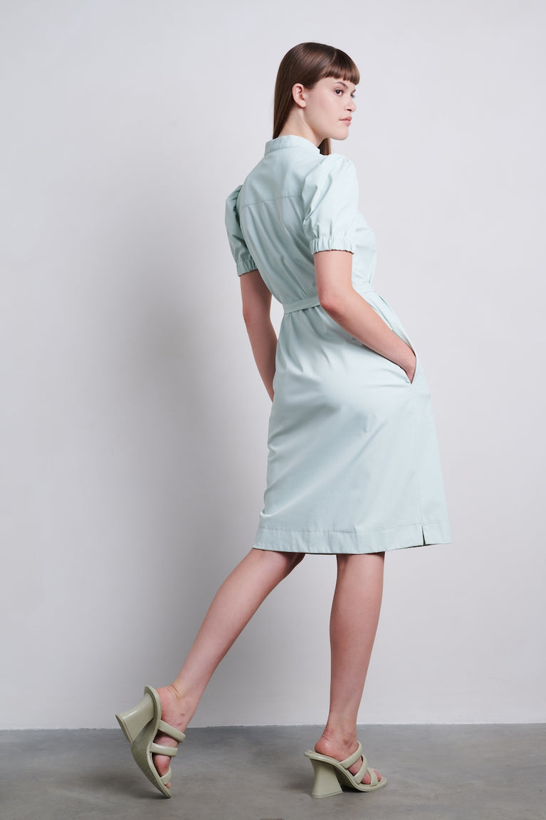 Monica Dress Technical Jersey | Aqua