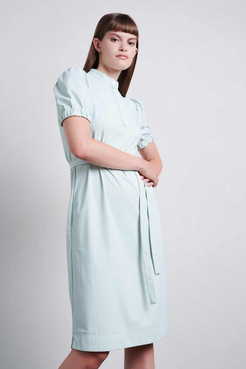 Monica Dress Technical Jersey | Aqua