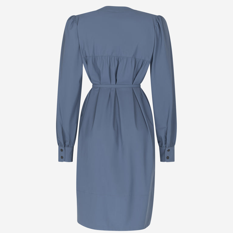 Lizette Dress Technical Jersey | Mid Blue